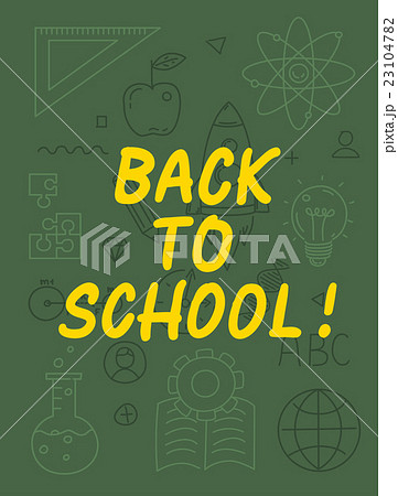 Back to school text with various education icon 23104782