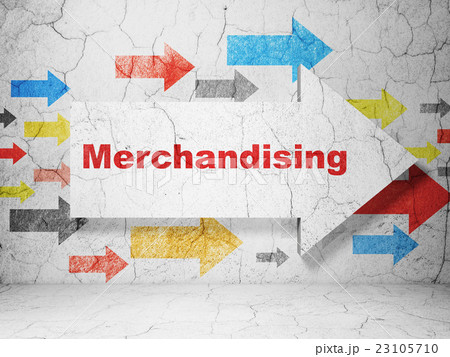 Marketing concept: arrow with Merchandising on 23105710