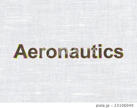 Science concept: Aeronautics on fabric texture 23106040