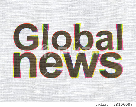 News concept: Global News on fabric texture 23106085
