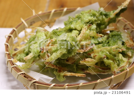 志摩の旅館で食べる「あおさの天ぷら」 志摩の旅館で食べる「あおさの天ぷら」 23106491