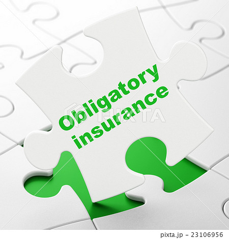 Insurance concept: Obligatory Insurance on puzzle 23106956