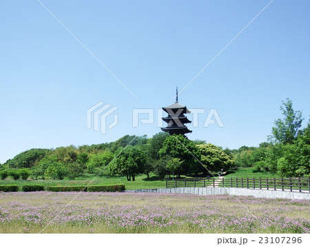新緑の備中国分寺五重塔 新緑の備中国分寺五重塔 23107296