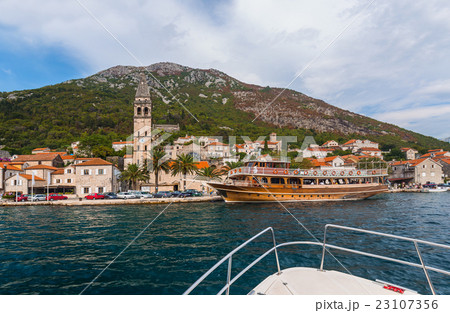Perast on coast of Boka Kotor bay - Montenegro 23107356