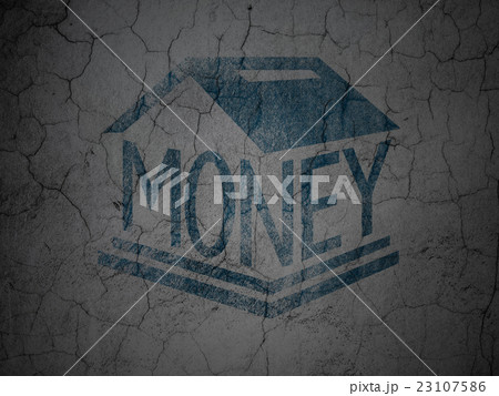 Money concept: Money Box on grunge wall background Money concept: Money Box on grunge wall background 23107586