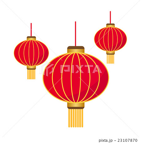 中国の提灯飾りのイラスト素材 23107870 Pixta