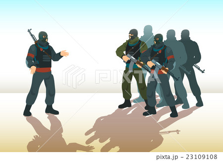 Armed Terrorist Group Terrorism Concept 23109108