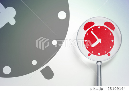 Time concept:  Alarm Clock with optical glass on 23109144
