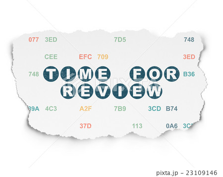 Time concept: Time for Review on Torn Paper 23109146