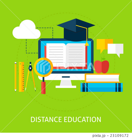 Distance Education Flat Concept 23109172