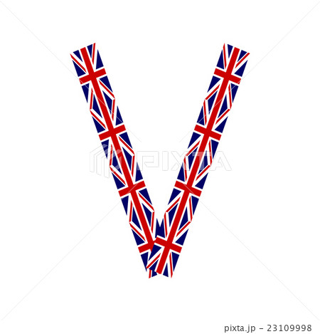 Letter V made from United Kingdom flags 23109998
