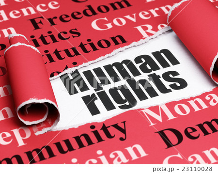 Politics concept: black text Human Rights under 23110028