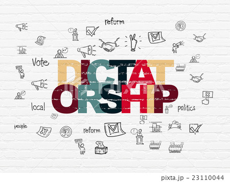 Political concept: Dictatorship on wall background Political concept: Dictatorship on wall background 23110044