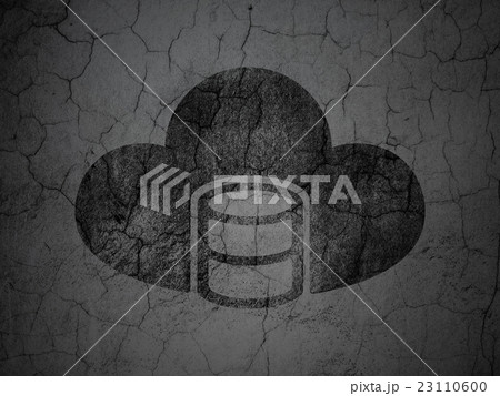 Programming concept: Database With Cloud on grunge 23110600