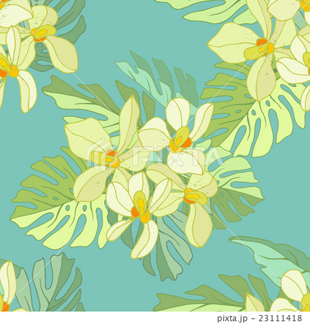 Seamless pattern of exotic flowers. Seamless pattern of exotic flowers. 23111418