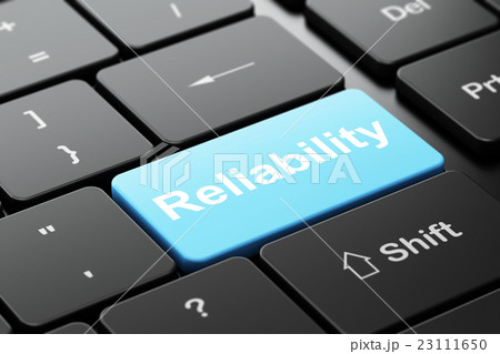 Business concept: Reliability on computer keyboard 23111650
