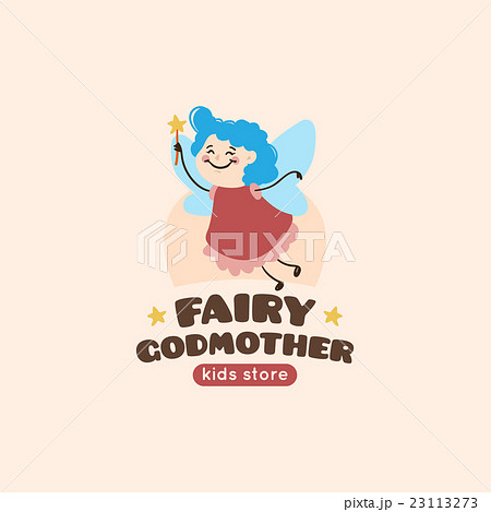 Vector cartoon fairy godmother logo - Stock Illustration [23113273] - PIXTA