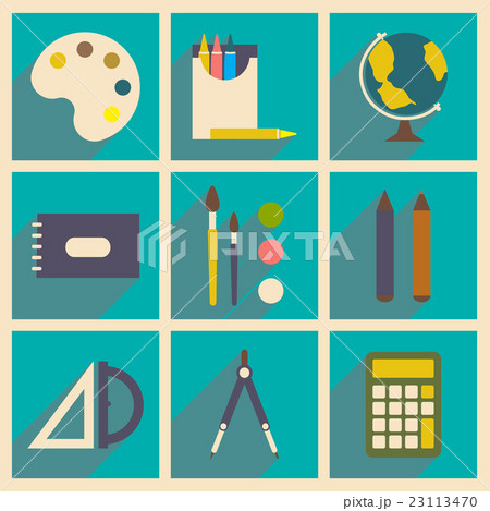 Flat with shadow concept and mobile application 23113470