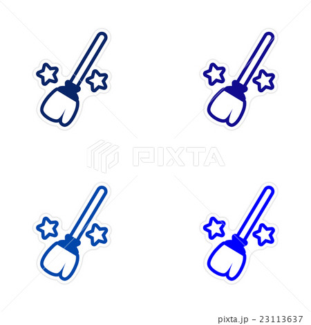assembly bright stickers witch magic broom with assembly bright stickers witch magic broom with 23113637