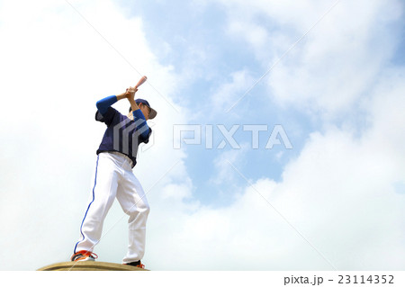 baseball player make a pose for hitting ball baseball player make a pose for hitting ball 23114352