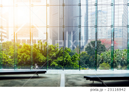 Glass wall in the office building Glass wall in the office building 23116942