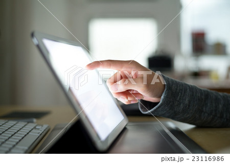 Woman use of digital tablet pc 23116986