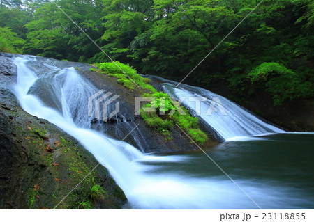 花巻市　釜淵の滝 23118855