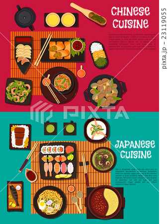 Popular dishes of japanese and chinese cuisine Popular dishes of japanese and chinese cuisine 23119055