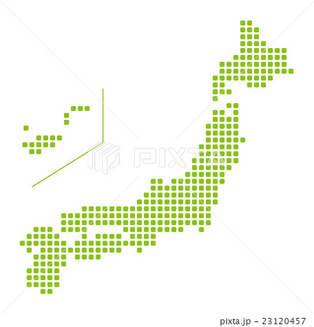 日本地図 ドット柄のイラスト素材