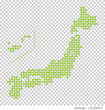 日本地図 ドット柄のイラスト素材