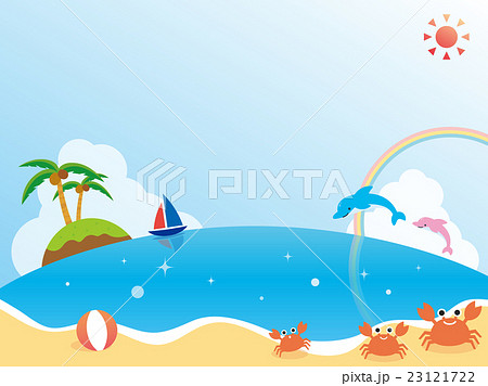 海のイラスト 景色 風景のイラスト素材 23121722 Pixta
