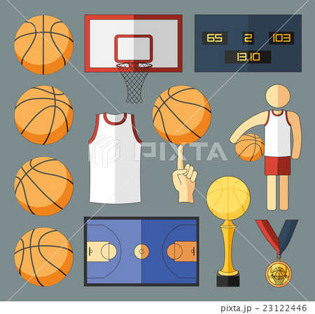 Basketball Vector Elements - Stock Illustration [23122446] - PIXTA
