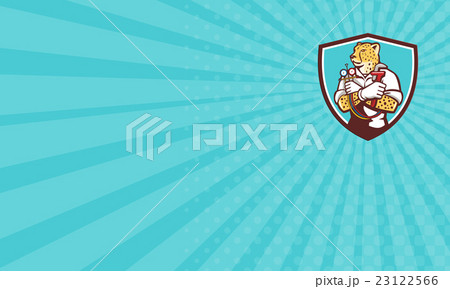 Business card Cheetah Heating Specialist Crest  23122566