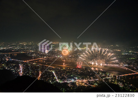 岐阜城からの夕景 岐阜の花火 第70回記念 全国花火大会 岐阜城からの夕景 岐阜の花火 第70回記念 全国花火大会 23122830