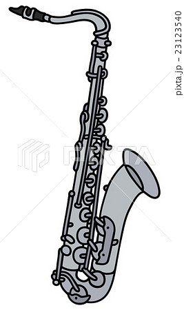 Classic Silver Saxophoneのイラスト素材