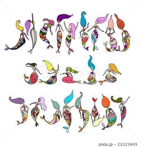 Mermaid collection, sketch for your design Mermaid collection, sketch for your design 23123645