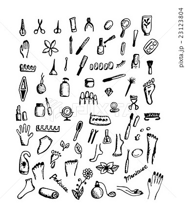 Manicure and pedicure set, sketch for your design 23123804