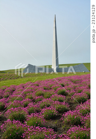 祈りの塔 宗谷岬公園 稚内 北海道の写真素材