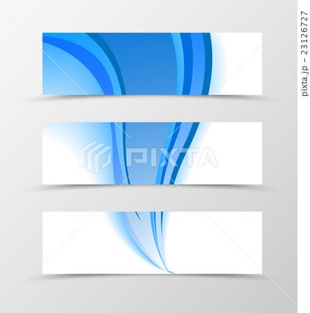 Set of banner blue smooth design 23126727