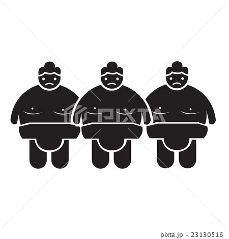 Sumo wrestling People Icon Illustration design 23130516