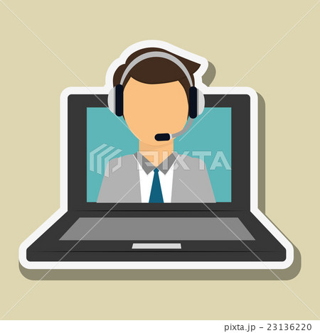 technical service and call center icon design 23136220