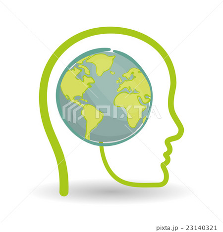 Vector illustration of Think green , editable icon 23140321