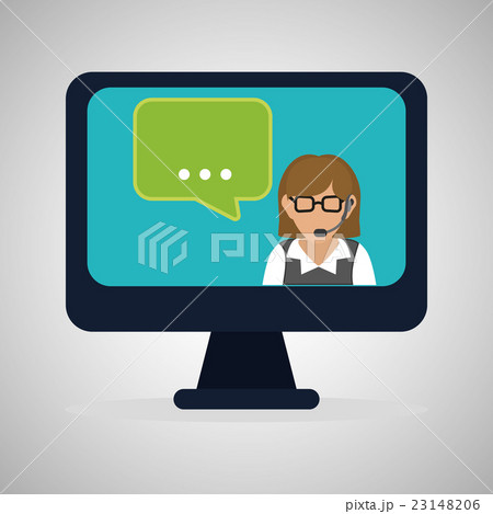 Illustration design of call center, editable  23148206
