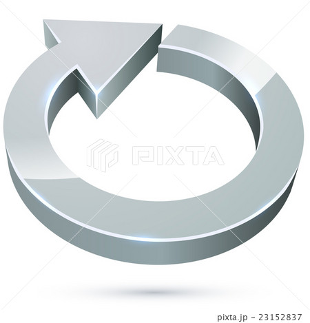 3D cycle round metal arrow sign 23152837