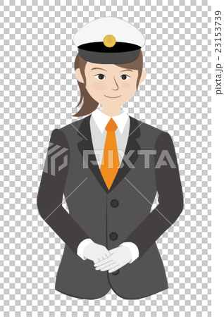 女性運転士_上半身 23153739