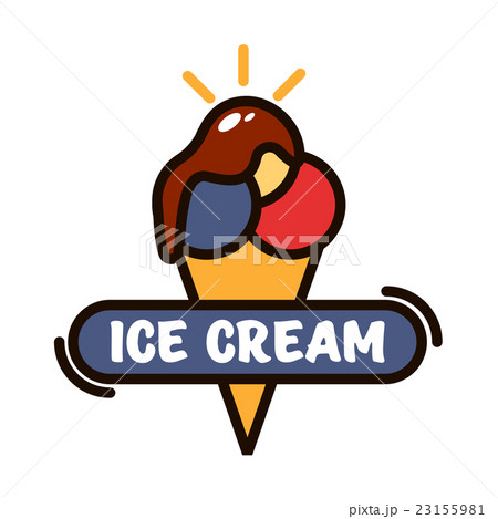 Fast food desserts icon with linear ice cream cone Fast food desserts icon with linear ice cream cone 23155981