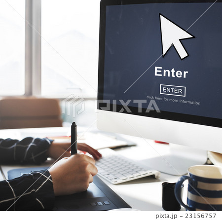 Enter Online Join Website Technology Concept Enter Online Join Website Technology Concept 23156757