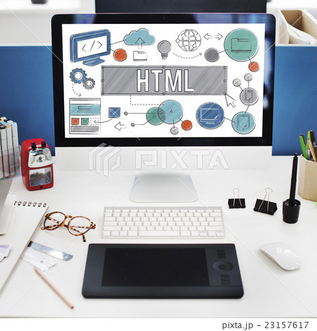 Homepage Domain HTML Web Design Concept 23157617
