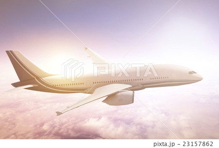 Airplane Transportation Flight Flying Vehicle Blue Sky Concept 23157862