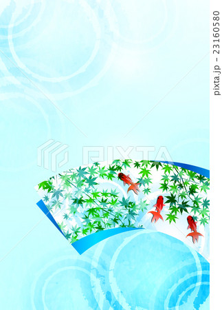 金魚　夏　暑中見舞い　背景  23160580